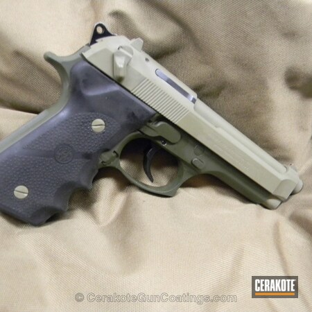 Powder Coating: Handguns,DESERT SAND H-199,Beretta,O.D. Green H-236