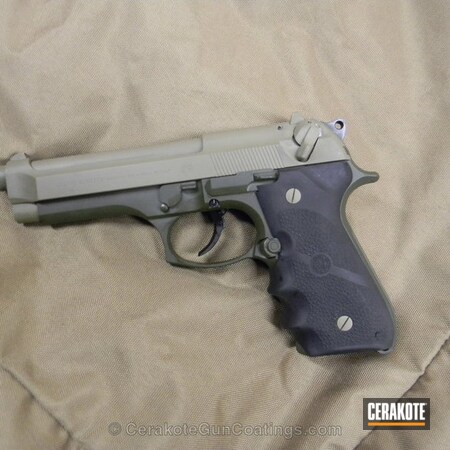 Powder Coating: Handguns,DESERT SAND H-199,Beretta,O.D. Green H-236