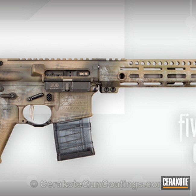 Cerakoted H-189 Noveske Bazooka Green, H-235 Coyote Tan, H-242 Hidden White And H-234 Sniper Grey