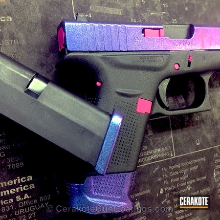 Powder Coating: Glock,Ladies,Wild Purple H-197,SIG™ PINK H-224,Pistol,Chameleon