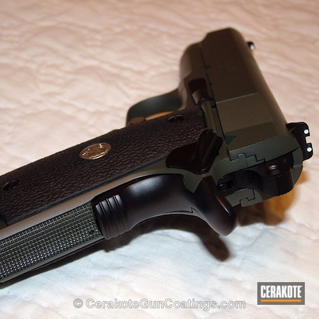Powder Coating: 1911,Handguns,McMillan Olive H-202,Sniper Grey H-234,Sniper Grey,Colt