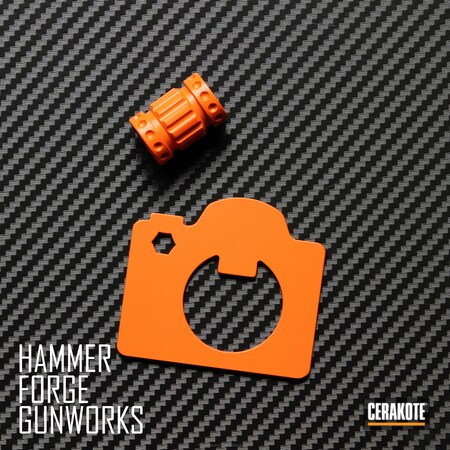 Powder Coating: Hunter Orange H-128,Bottle Opener,Solid Tone,Knife Bead,More Than Guns