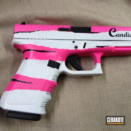 Powder Coating: Hidden White H-242,Graphite Black H-146,Glock,Ladies,Handguns,Prison Pink H-141