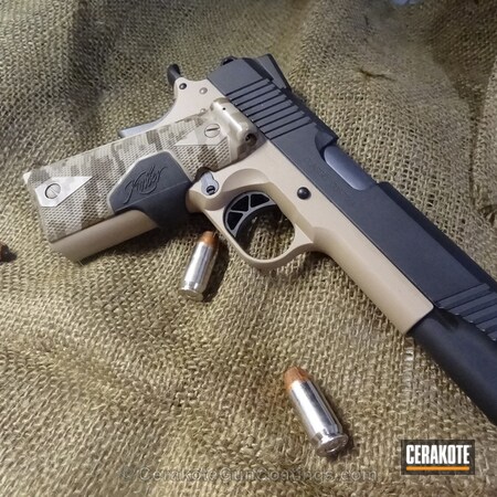 Powder Coating: Graphite Black H-146,Kimber,1911,Handguns,DESERT SAND H-199