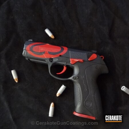 Powder Coating: Graphite Black H-146,Handguns,Beretta,FIREHOUSE RED H-216