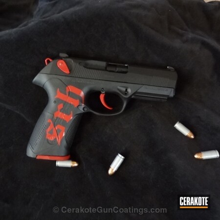 Powder Coating: Graphite Black H-146,Handguns,Beretta,FIREHOUSE RED H-216