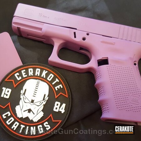 Powder Coating: Glock,Wild Purple H-197,Girls Gun,Pistol,Glock 19,Solid Tone