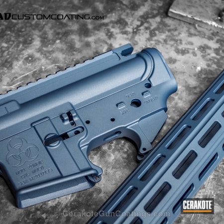 Powder Coating: Blue Titanium H-185,Tactical Rifle,AR-15,Solid Tone,Rainier Arms,Gun Parts