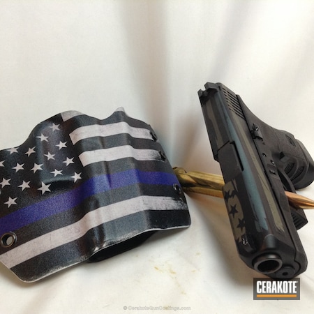 Powder Coating: Glock,Thin Blue Line,Pistol,Blue Titanium H-185,Gun Metal Grey H-219,Gen II Graphite Black HIR-146,Glock 30S,Distressed American Flag