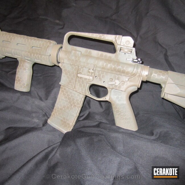 Cerakoted H-267 Magpul Flat Dark Earth With H-231 Magpul Foliage Green And H-226 Patriot Brown