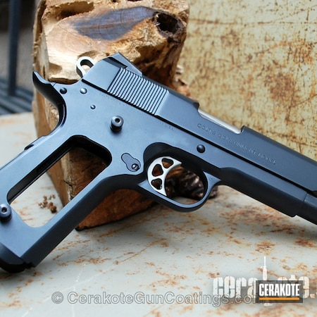 Powder Coating: Graphite Black H-146,1911,Handguns,Midnight Blue H-238,Colt