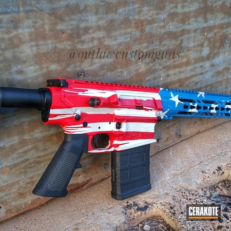 Powder Coating: Snow White H-136,NRA Blue H-171,DB15,America,Tactical Rifle,American Flag,FIREHOUSE RED H-216,Stars and Stripes,Diamondback Firearms