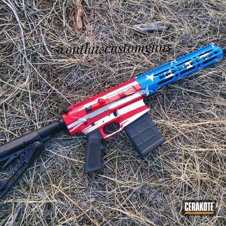 Powder Coating: Snow White H-136,NRA Blue H-171,DB15,America,Tactical Rifle,American Flag,FIREHOUSE RED H-216,Stars and Stripes,Diamondback Firearms
