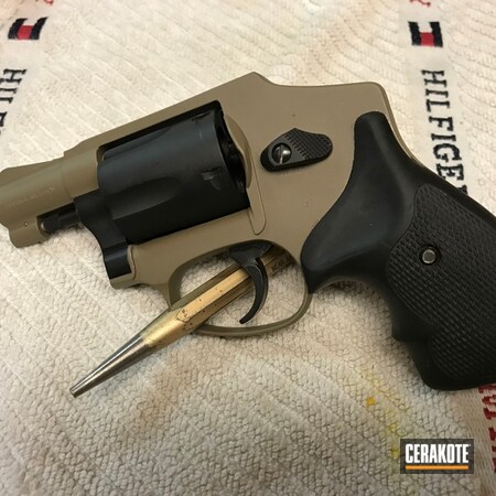 Powder Coating: Smith & Wesson,Two Tone,Armor Black H-190,Revolver,Snub Nose,Flat Dark Earth H-265