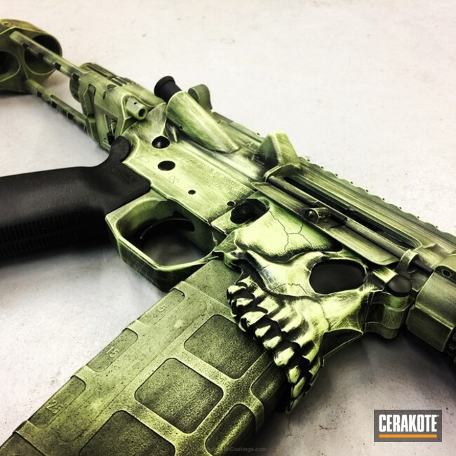 H-168 Zombie Green and H-136 Snow White by Casey Brouwer | Cerakote