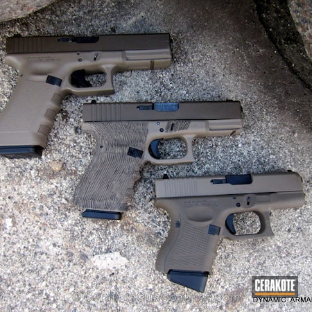 Powder Coating: Glock,Handguns,Patriot Brown H-226,MAGPUL® FLAT DARK EARTH H-267