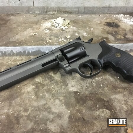 Powder Coating: Graphite Black H-146,Two Tone,Dan Wesson,Revolver,Tungsten H-237,.357 Magnum