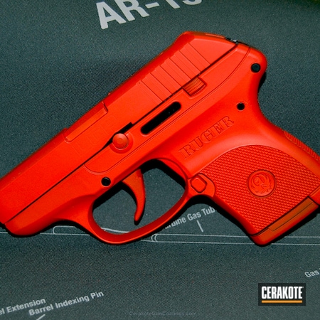 Powder Coating: Hunter Orange H-128,LCP,Pistol,Ruger LC380,Ruger,Semi-Auto,Pocketgun