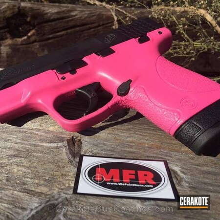 Powder Coating: Smith & Wesson,Two Tone,Ladies,M&P Shield,Pistol,Prison Pink H-141