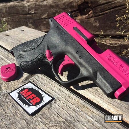 Powder Coating: Smith & Wesson,Two Tone,Ladies,M&P Shield,Prison Pink H-141