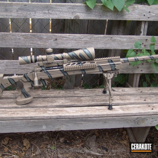 Cerakoted C-263 Foliage Green With H-235 Coyote Tan And H-146 Graphite Black