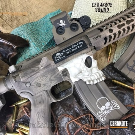 Powder Coating: Woodgrain,Bright White H-140,Spike's Tactical The Jack,Chocolate Brown H-258,Spike's Tactical,Wood Grain Pattern,DESERT SAND H-199,Sharps Brothers,Jack,AR-15,Tactical Rifle,Patriot Brown H-226,Pirate