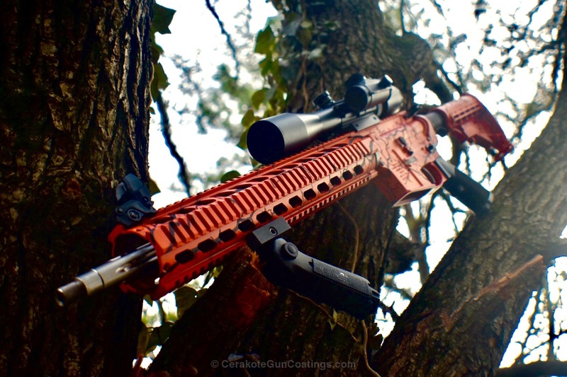 Custom Raging Hunter Cerekote H-128 Hunter Orange and H-190 Armor Black by WEB USER | Cerakote