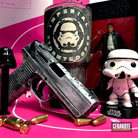 Powder Coating: Graphite Black H-146,Cups and Guns,Snow White H-136,Pistol,Stormtrooper,Ruger,Star Wars