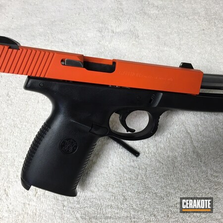 Powder Coating: Hunter Orange H-128,Slide,9mm,Smith & Wesson,SW9F,Pistol