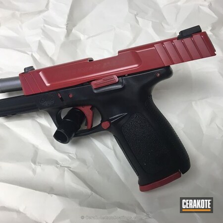 Powder Coating: Smith & Wesson,SD40VE,Pistol,Smith & Wesson 40,FIREHOUSE RED H-216