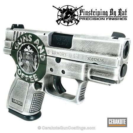 Powder Coating: Bright White H-140,Graphite Black H-146,Highland Green H-200,Pistol,Midnight Green H-252,Springfield XD,Starbucks,Springfield Armory