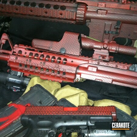 Powder Coating: Crimson H-221,Glock,Handguns,Tactical Rifle