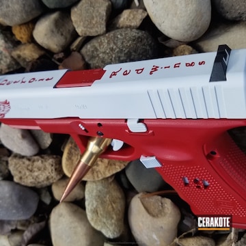 Cerakoted H-140 Bright White And H-216 Smith & Wesson Red