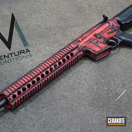 Powder Coating: Two Tone,BCM Rifle Company,Armor Black H-190,Tactical Rifle,FIREHOUSE RED H-216,Battleworn,BCM,Vegas