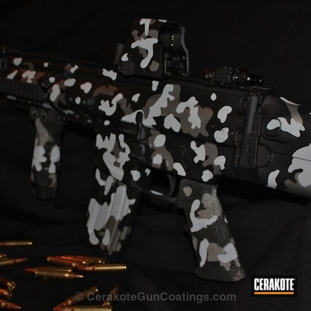 Powder Coating: Hidden White H-242,Graphite Black H-146,FN Herstal,Tactical Rifle,Titanium H-170