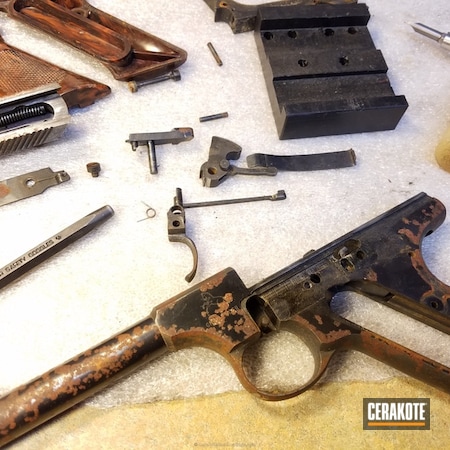 Powder Coating: Gloss Black H-109,Pistol,.22LR,Classic Gun,Before and After,Colt,Restoration