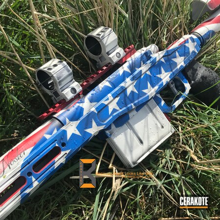Powder Coating: Bright White H-140,NRA Blue H-171,American Flag,FIREHOUSE RED H-216,Rifle,Bolt Action Rifle,Distressed American Flag
