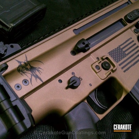 Powder Coating: Graphite Black H-146,FN Herstal,Tactical Rifle,Burnt Bronze H-148