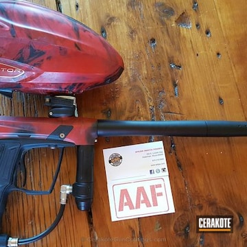 Cerakoted H-216 Smith & Wesson Red, H-221 Crimson And H-146 Graphite Black