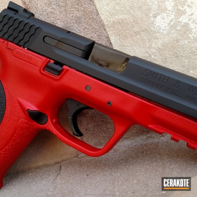 H-216 Smith & Wesson Red and H-146 Graphite Black by Tim Boehler | Cerakote