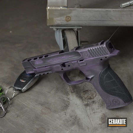 Powder Coating: Graphite Black H-146,Smith & Wesson,Distressed,Wild Purple H-197,Pistol,Performance Center