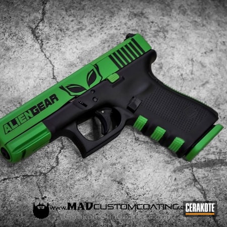 Powder Coating: Graphite Black H-146,Glock,Zombie Green H-168,Handguns,Pistol,Sky Blue H-169,Alien Gear