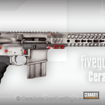 Cerakoted H-221 Crimson And H-219 Gun Metal Grey