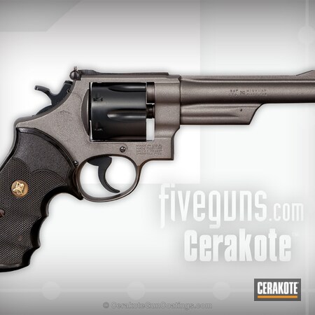 Powder Coating: Smith & Wesson,Two Tone,Midnight E-110,Revolver,Tungsten H-237