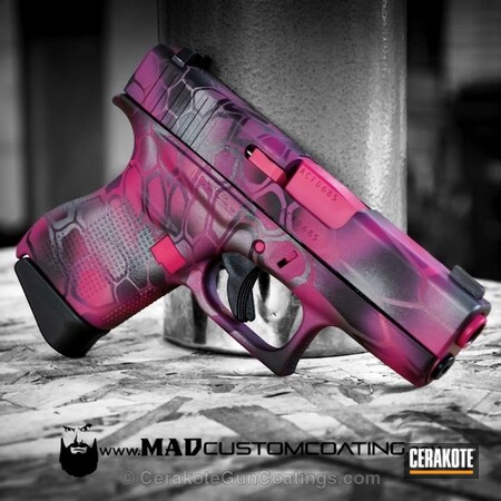 Powder Coating: Glock 43,Graphite Black H-146,Glock,Ladies,Handguns,SIG™ PINK H-224,EDC,Camo,Tactical Grey H-227,Hyve,MAD Dragon Camo,Kryptek