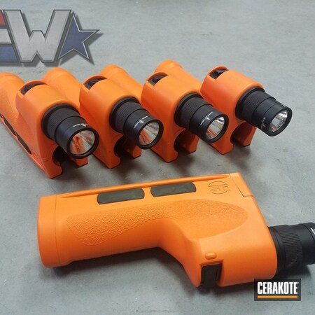 Powder Coating: Hunter Orange H-128,Remington 870,Police,wickedweaponry,870,Tac Light