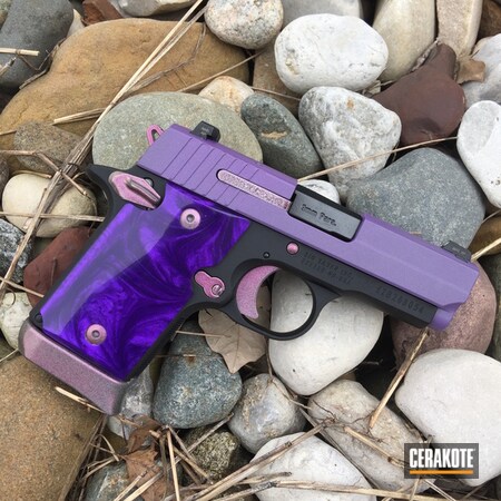 Powder Coating: High Gloss Ceramic Clear,Ladies,Sig Sauer,Crushed Silver H-255,Pistol,HIGH GLOSS ARMOR CLEAR H-300,Bright Purple H-217,Tungsten H-237,Sig Sauer P238,Chameleon