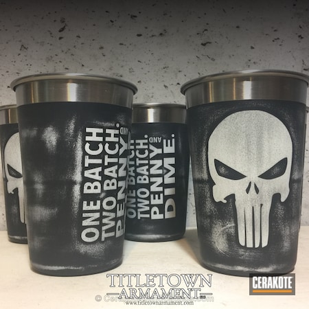 Powder Coating: Bright White H-140,Graphite Black H-146,Distressed,Stainless Steel,Punisher,Stainless Steel Cup,More Than Guns