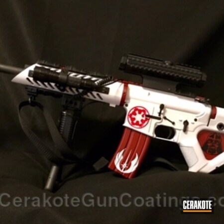 Powder Coating: Bright White H-140,Crimson H-221,Star Wars Theme,Blaster,Tactical Rifle