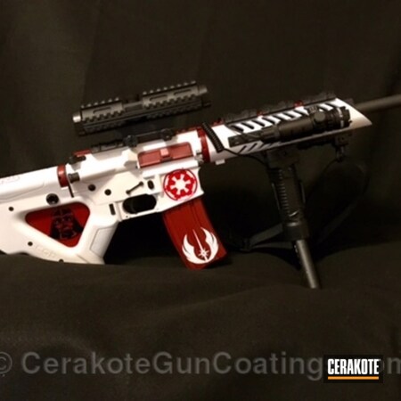 Powder Coating: Bright White H-140,Crimson H-221,Star Wars Theme,Blaster,Tactical Rifle